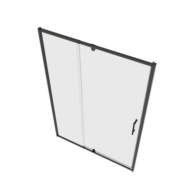 38-42" W x 71" H Flush Glass Shower Door Reversible Installation