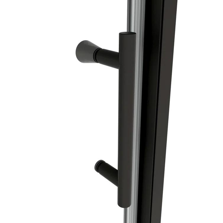 38-42" W x 71" H Flush Glass Shower Door Reversible Installation