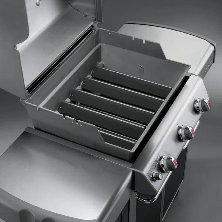 Weber Weber Replacement Flavorizer Bars, 17.5", For Genesis 300 Series (front-mounted Control Panel), Porcelain-enameled Steel (Set of 5)