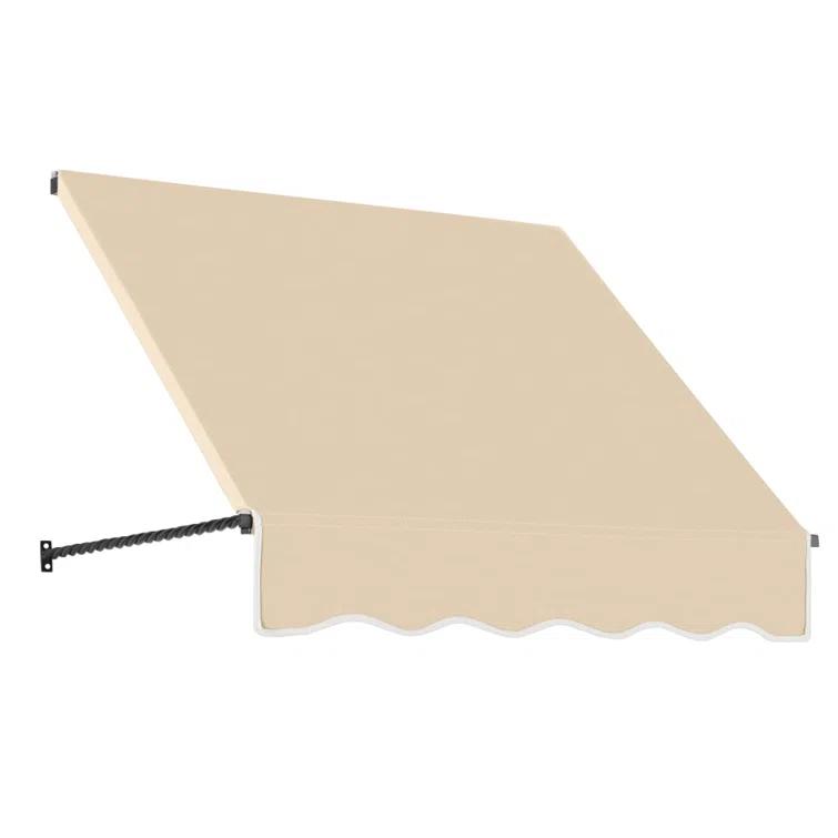 Awntech Santa Fe Acrylic Fabric Fixed Awning with Iron Rope Arms