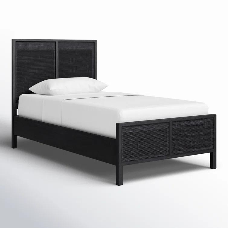 Hannah Platform Bed - Black and Black / Twin