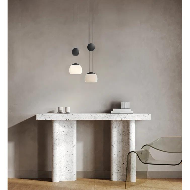 Jojo Brass 6.3" x 13.7" Modern LED Glass Pendant
