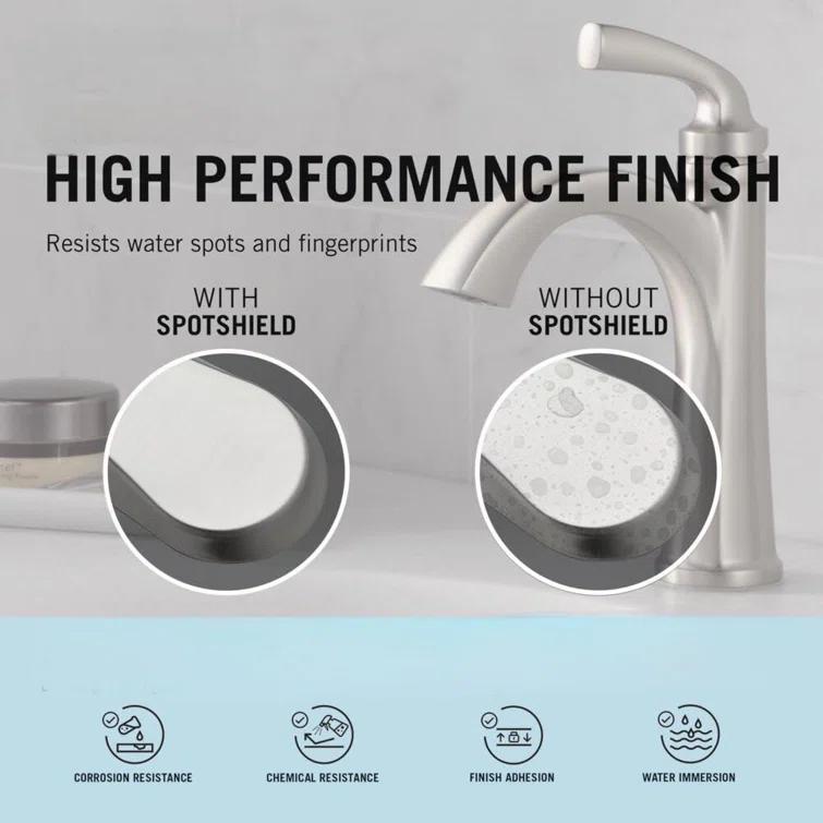 Arvo Single Hole Bathroom Faucet with Drain Assembly, Single Handle Bathroom Sink Faucet