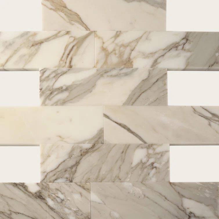 4" x 12" Marble Subway Wall & Floor Tile