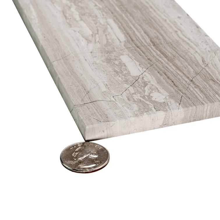 Apollo Tile 4 x 12 Wooden Grey Marble Subway Tile