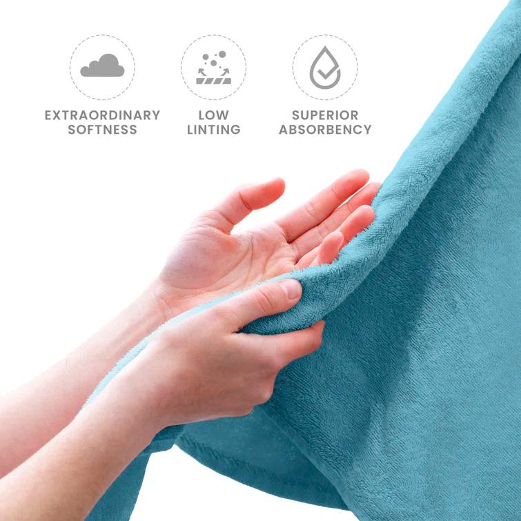 Martex 6 Piece Luxury Cotton Towel Set, 2 Bath Towels, 2 Hand Towels, 2 Washcloths 500 GSM 100% Ring Spun Cotton Highly Absorbent Soft Towels for Bathroom For Everyday Use, Hotel & Spa