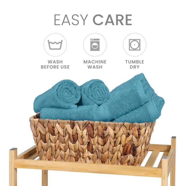 Martex 6 Piece Luxury Cotton Towel Set, 2 Bath Towels, 2 Hand Towels, 2 Washcloths 500 GSM 100% Ring Spun Cotton Highly Absorbent Soft Towels for Bathroom For Everyday Use, Hotel & Spa