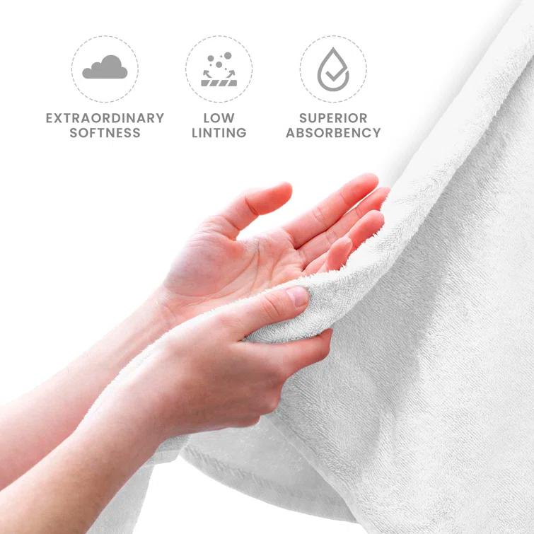 Martex 6 Piece Luxury Cotton Towel Set, 2 Bath Towels, 2 Hand Towels, 2 Washcloths 500 GSM 100% Ring Spun Cotton Highly Absorbent Soft Towels for Bathroom For Everyday Use, Hotel & Spa