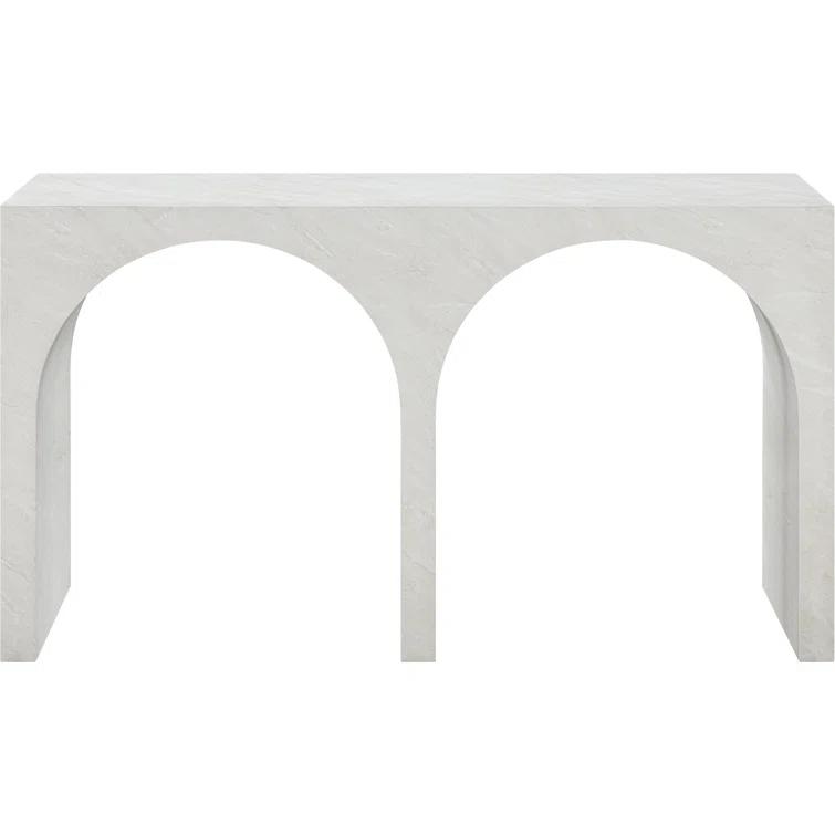 Meridian Furniture Faenza White Marble Finish Console Table