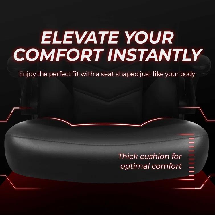 Neo Chair N-GEN Adjustable Ergonomic Faux Leather Swiveling PC & Racing Game Office Desk Chair with Flip-Up Arms