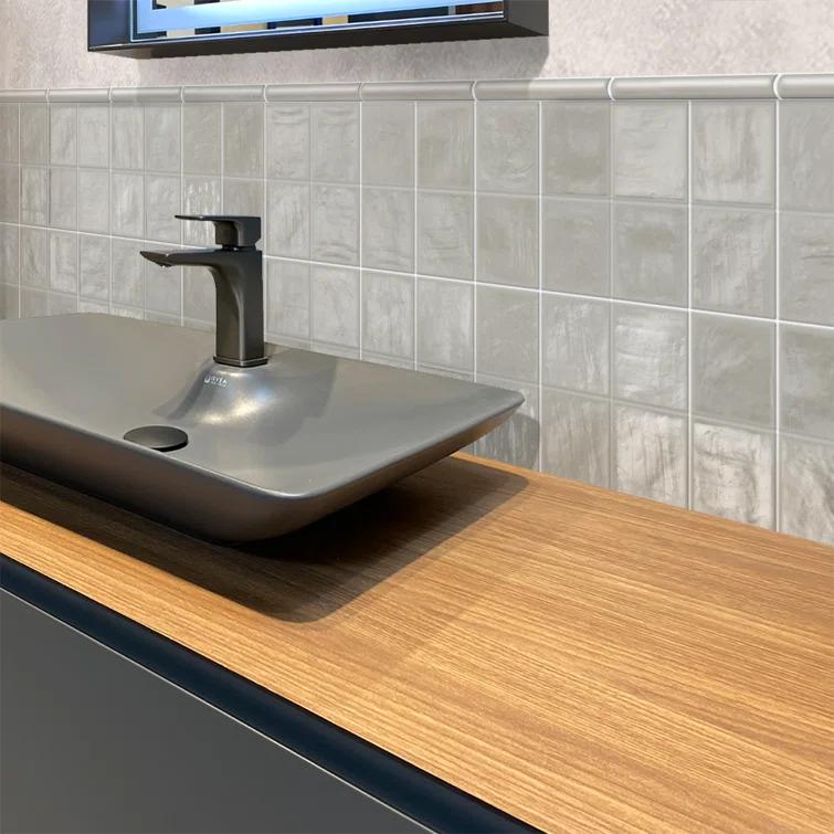 Apollo Tile 60 pack Light Tea Green 4 in. x 4 in. Polished and Honed Ceramic Subway Wall Tile (6.46 sq. ft./Case)