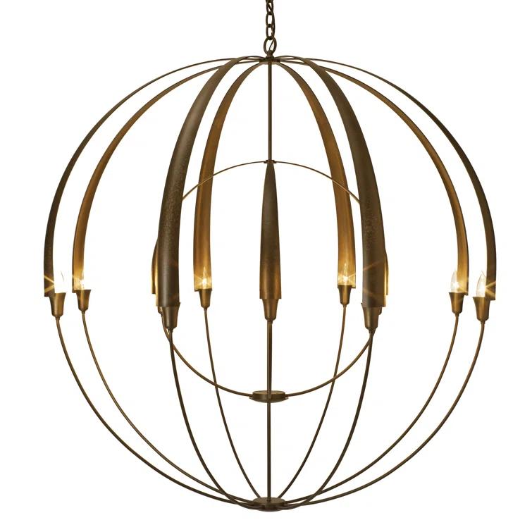 Cirque 12 - Light Steel Dimmable Globe Chandelier