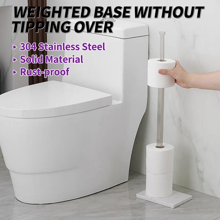 Free Standing Toilet Paper Holder with Weighted Base