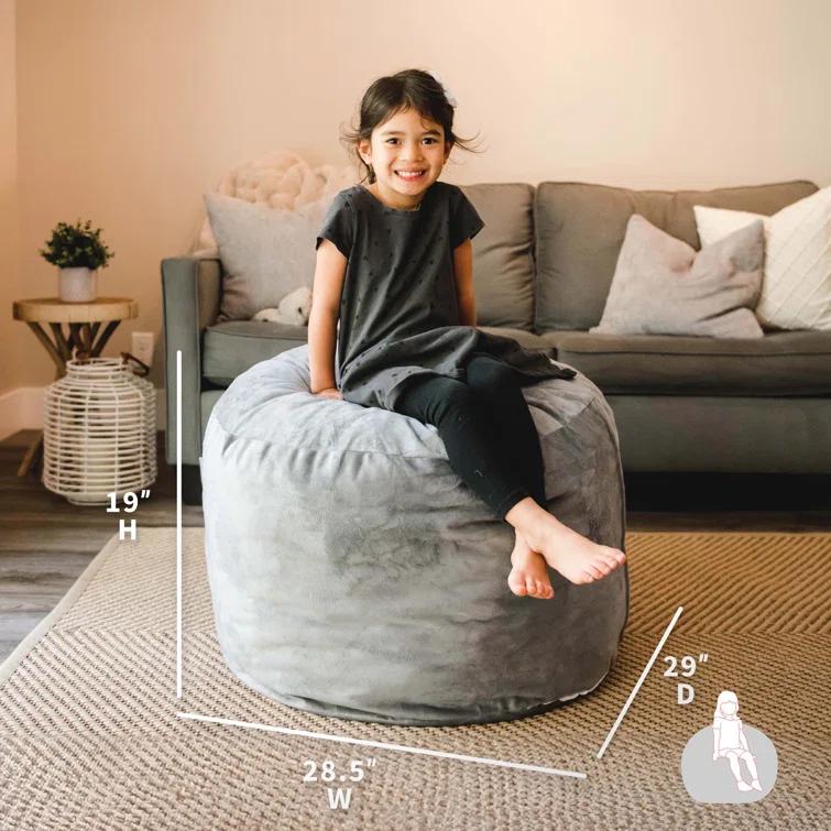 Big Joe Fuf Small Foam Filled Plush Bean Bag Chair Plush, 2ft