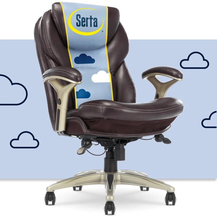 Serta Claremont Ergonomic Executive Office Chair with Back in Motion Technology and Lumbar Support