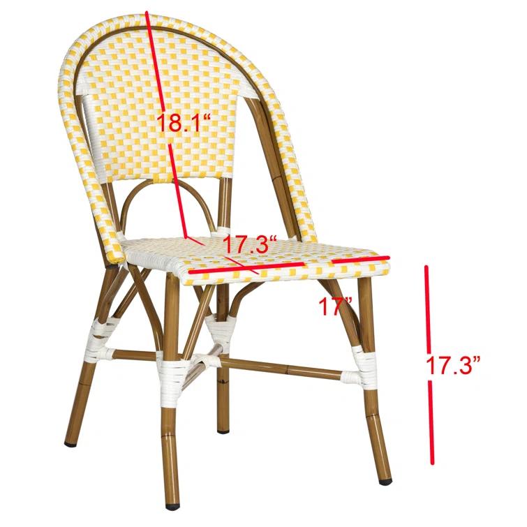 Casidy Polyethylene (PE) Wicker Wicker Outdoor Dining Side Chair