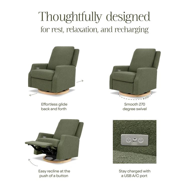 Crewe Electronic Recliner and Swivel Glider in Eco-Performance Fabric