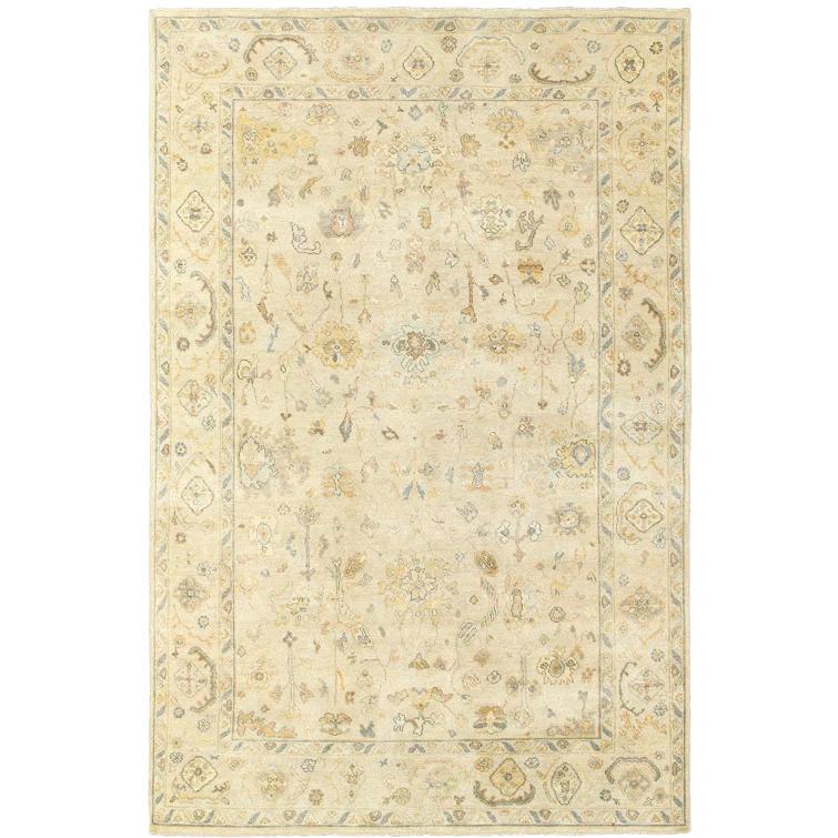 Stylehaven Presley Oriental Hand-Knotted Wool Beige/Gray Area Rug