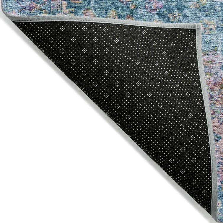Machine Washable Indoor/Outdoor Chantille Denim Rug