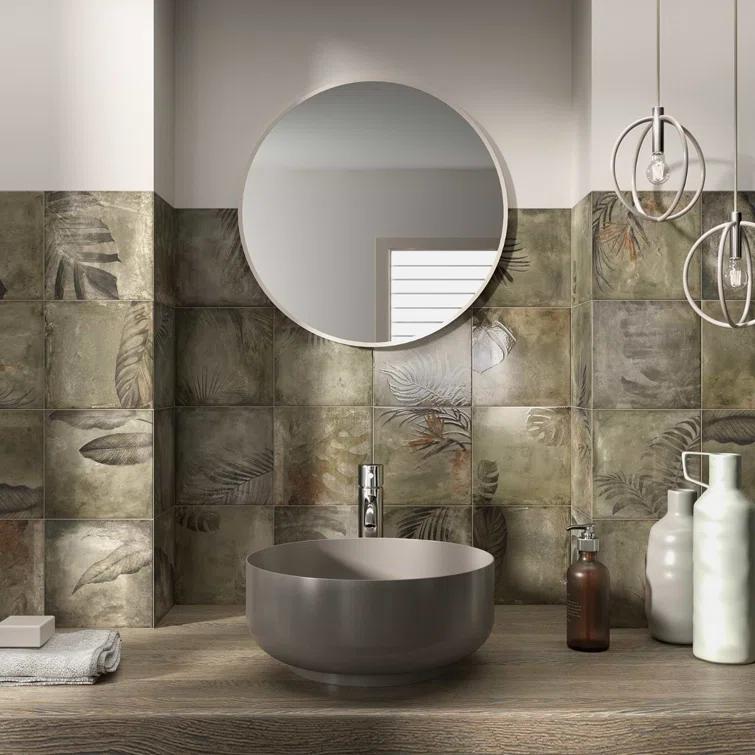 Angela Harris Tempest 7.87 In. X 7.87 In. Matte Ceramic Wall Tile (10.76 Sq. Ft. / Case)