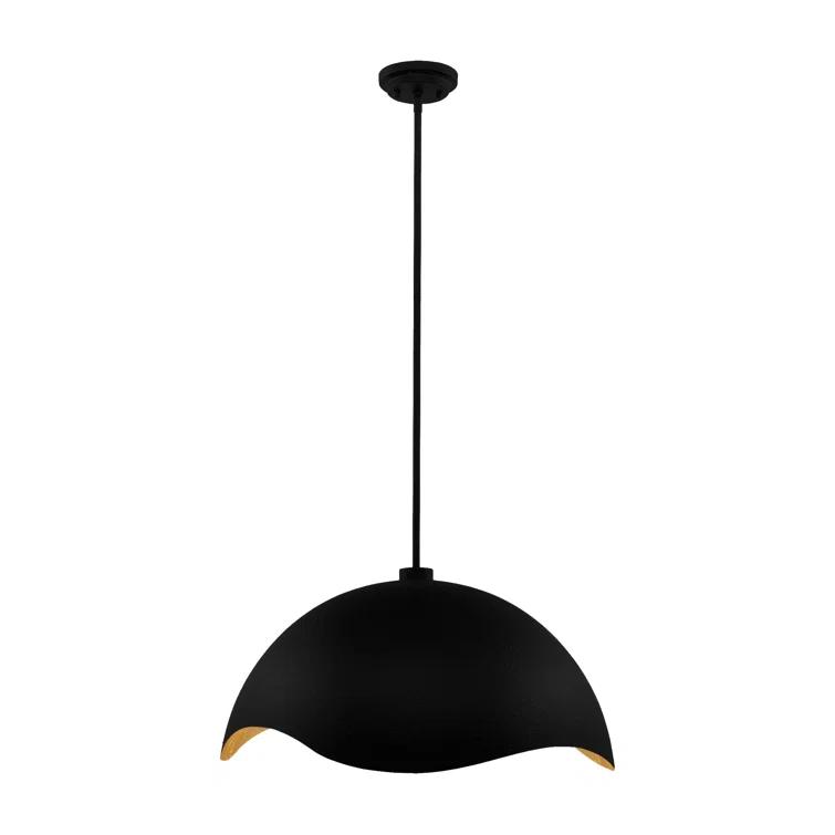 George Kovacs by Minka George Kovacs Eclos 23" Wide 1 Light Pendant In Sand Coal W/Gold Leaf Finish