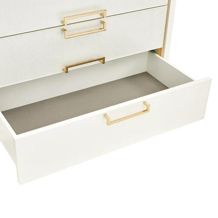 Palm Gate Dresser With Mirror - Cloud White