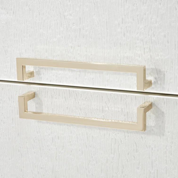 Palm Gate Dresser With Mirror - Cloud White