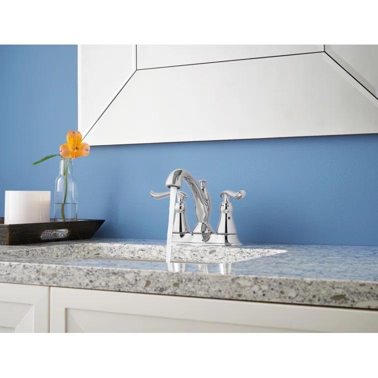 Linden Centerset Bathroom Faucet with Drain Assembly, 2-handle Bathroom Sink Faucet