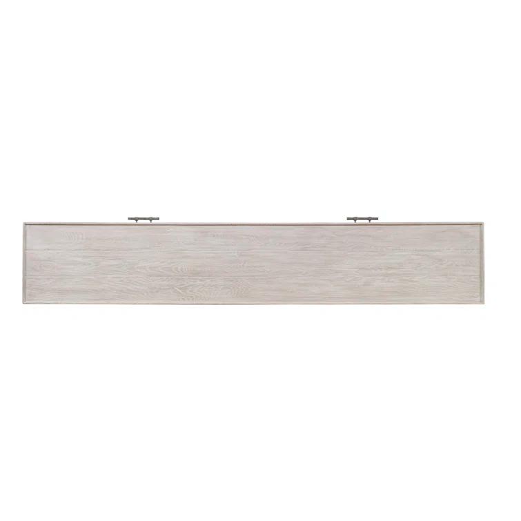 Aiden White Rustic Oak Console Table with Storage