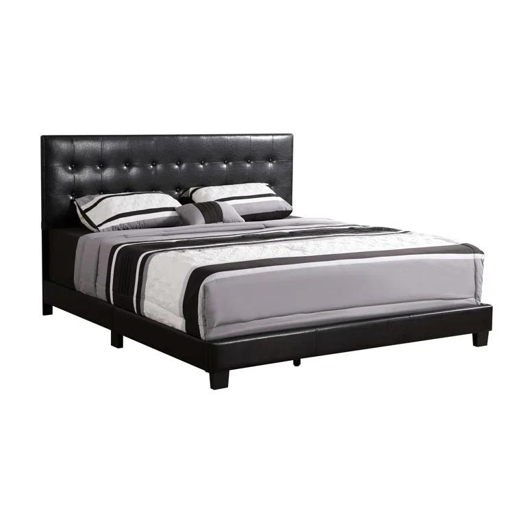 Eaton Vegan Leather Platform Bed