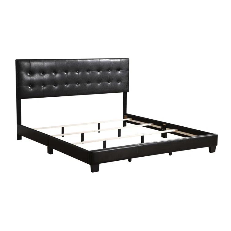 Eaton Vegan Leather Platform Bed