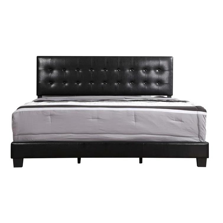 Eaton Vegan Leather Platform Bed