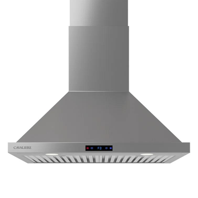 CAVALIERE 30" inch 462 CFM Convertible Digital Wall Mount Range Hood Included Charcoal Filter in Stainless Steel