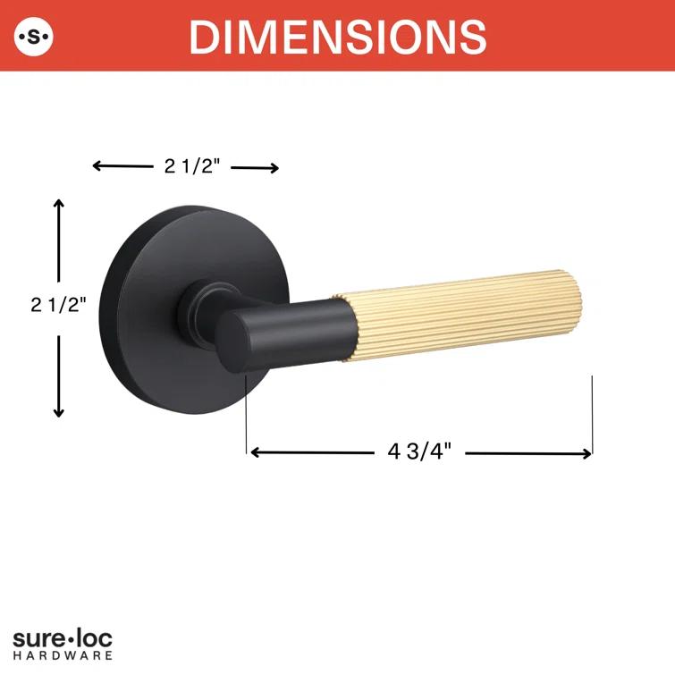 Aspra Round Passage Rosette, Straight Knurled Grip