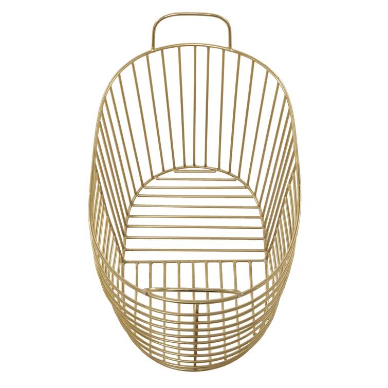 Abbie Metal Basket With Handles - Set of 2