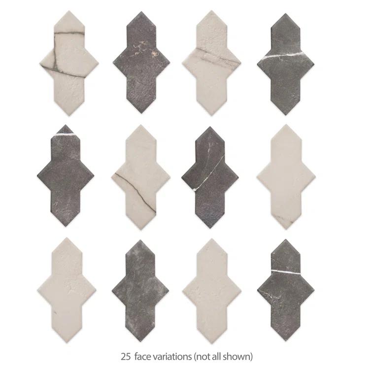 Merola Tile Istanbul Shield Checker 4-3/4 In. X 8-1/4 In. Porcelain Floor And Wall Tile Kit