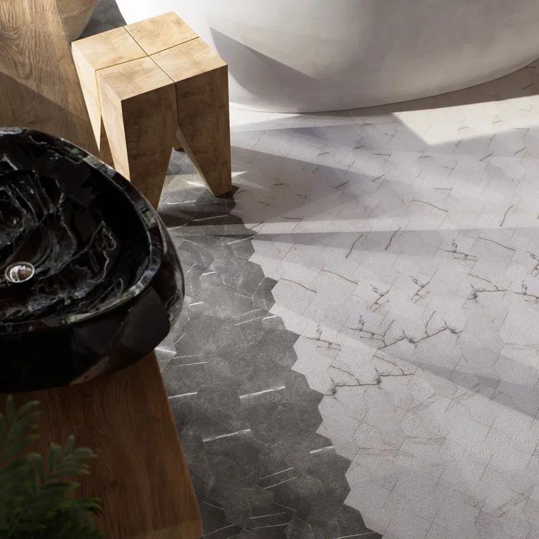 Merola Tile Istanbul Shield Checker 4-3/4 In. X 8-1/4 In. Porcelain Floor And Wall Tile Kit