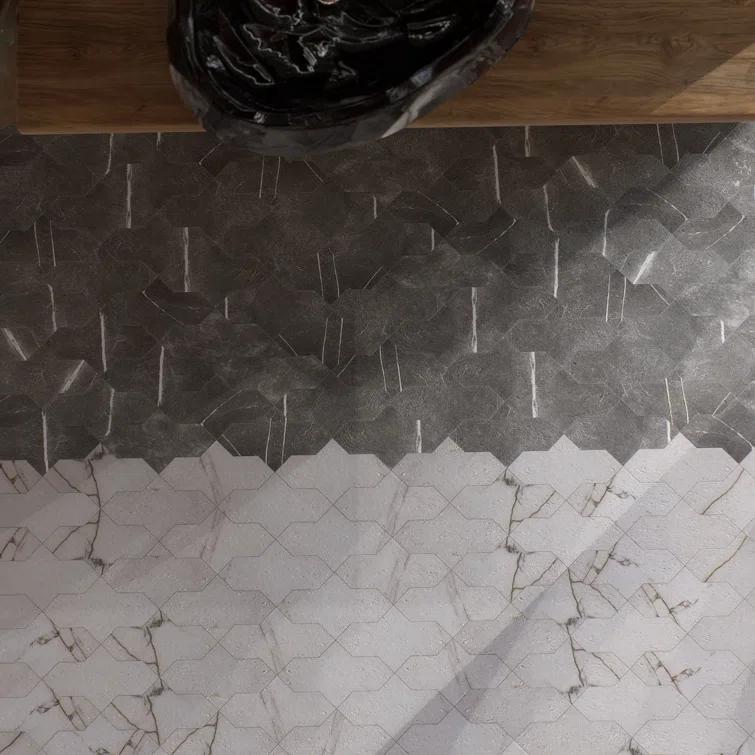 Merola Tile Istanbul Shield Checker 4-3/4 In. X 8-1/4 In. Porcelain Floor And Wall Tile Kit