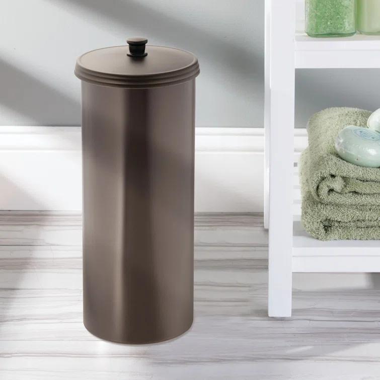 iDesign Plastic Toilet Tissue Holder Stand, The Kent Collection - Hold 3 Rolls of Toilet Paper, 6.5" x 15.5"