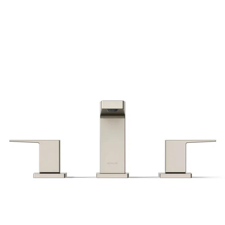 Kohler Honesty Widespread Bathroom Faucet with Pop-Up Drain Assembly, 3-Hole 2-Handle Bathroom Sink Faucet, 1.2 gpm