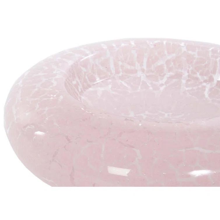 Italian Blown Glass Dish — by Alice Lane Home Collection — Soft Pink — Colorful Vintage Glass Jewelry Dish — Home Decor, Living Room, Kitchen