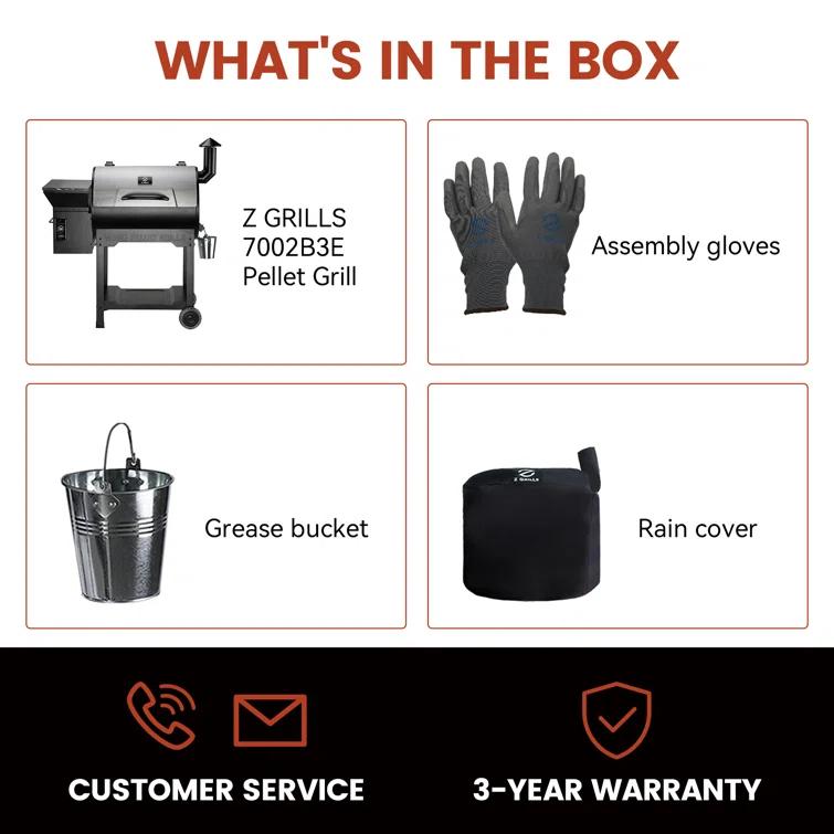 Z GRILLS Classic ZPG-7002B3E 697 sq. in. 8-in-1 Wood Pellet Grill and Smoker