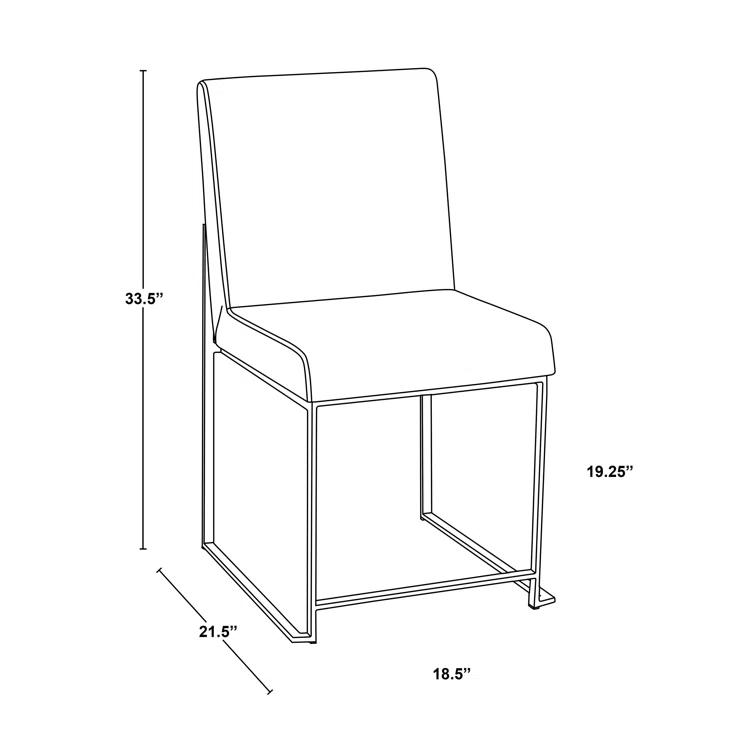 Chuyen 19.25'' H Upholstered Metal Side Chair