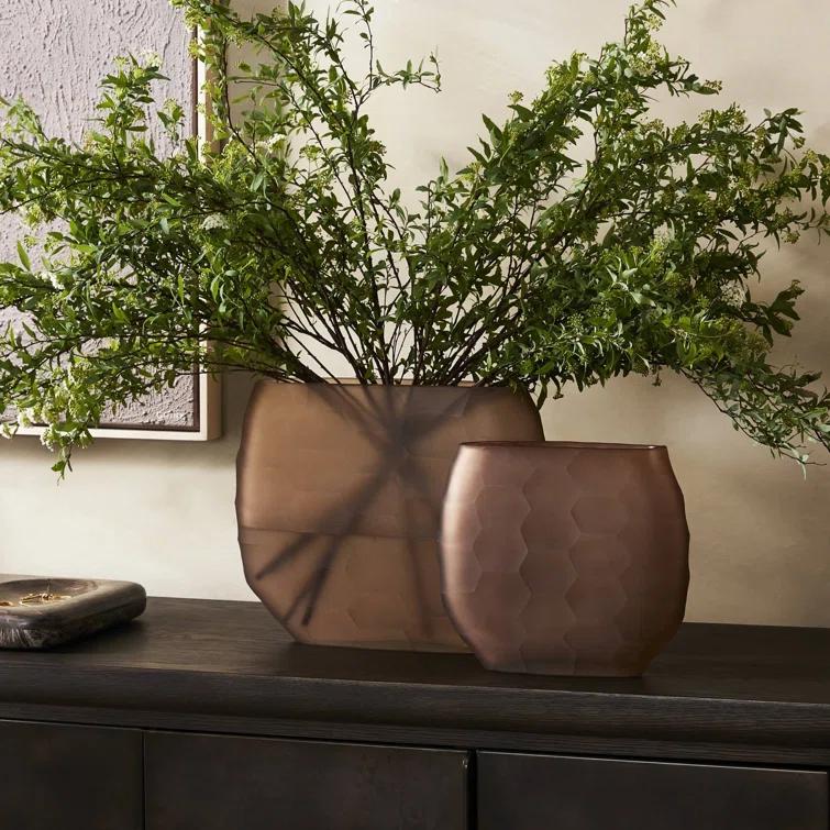 Textured Glass Table Vase