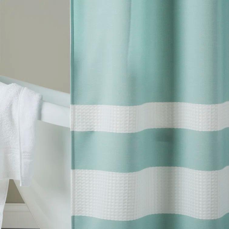 Spa Waffle Shower Curtain with 3M Treatment