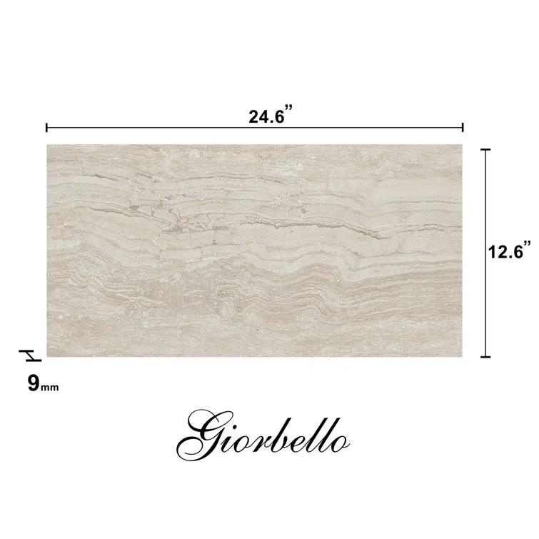 Spanish Marmol Porcelain 12" x 24" x 9mm Floor and Wall Tile Case(5 PCS, 10.76 Sq. Ft.)