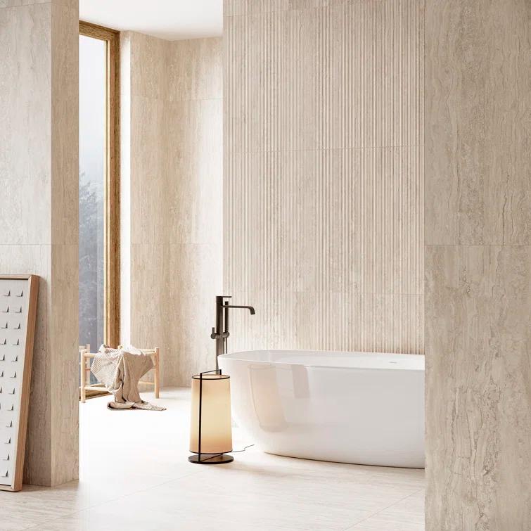 Spanish Marmol Porcelain 12" x 24" x 9mm Floor and Wall Tile Case(5 PCS, 10.76 Sq. Ft.)