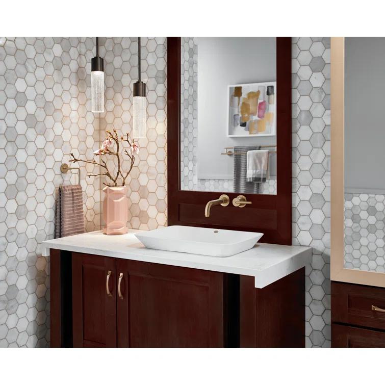 Trinsic Wall Mount Square Open Towel Ring Bath Hardware Accessory