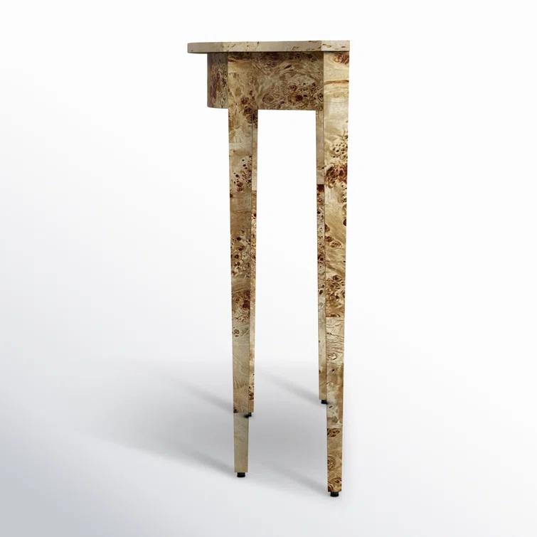 Bowery Hill Mid-Century Wooden Light Burl Console Table - Brown