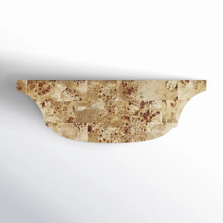 Bowery Hill Mid-Century Wooden Light Burl Console Table - Brown